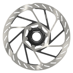 BRAKE PART SRAM DISC ROTOR 200 HS2 CL ROUNDED w/LOCKRING SL/BK 