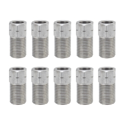 BRAKE DISC SUNLT HOSE FITNG FLARE NUT PT01 M8x0.75 SS FOR AVID/SHI/SRAM BGof10 