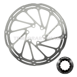 BRAKE PART SRAM DISC ROTOR 180 C-LINE CL ROUNDED w/LOCK RING SL/BK 