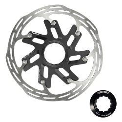 BRAKE PART SRAM DISC ROTOR 160 PACELINE-X CL ROUNDED w/LOCK RING BK/SL (P) 
