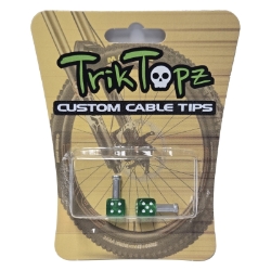 CABLE TIP TRIKTOPZ DICE CLEAR GN 1pr/PK 