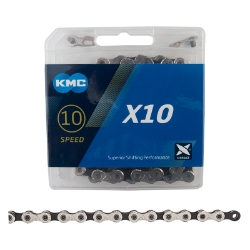 CHAIN KMC X10 10s NP/BK 116L 