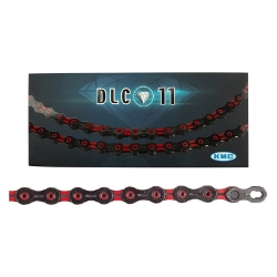 CHAIN KMC DLC 11s BK/RD 118L 