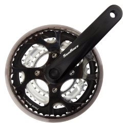 CRANKSET SUNRACE FCM300 170x48/38/28 SQ w/CG BK/SL 