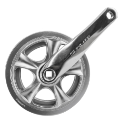 CRANKSET SUNLT INNER CITY 38x165 3/32 SQ SL/SL STL RING w/CHAINGUARD 