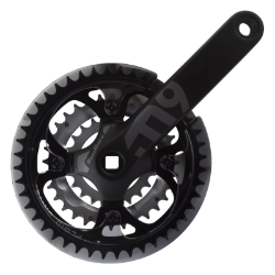 CRANKSET SUNRACE FCM914 175x44/32/22 SQ BK/SL w/CG 
