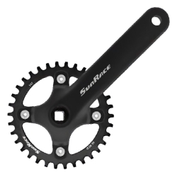 CRANKSET SUNRACE FCM808 175x38 SQ BK 