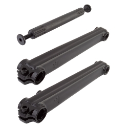CRANKARM SET SE BIKES BMX V-RIDGE 180 3PC 19mmx8T SPLINE BK w/BB AXLE 