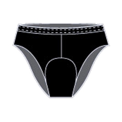 CLOTHING SHORTS ADMO PAD BRIEF WOM BK LG 