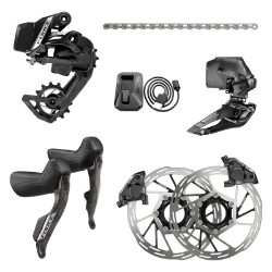 GROUP KIT SRAM FORCE ETAP AXS 2X E1 HRD SHIFTER/HYD ED FM FD/CHAIN 114L/RD 36T MAX & BAT/FD & 160 CL ROTORS & BAT/CHARGER & CORD (P) 
