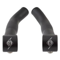 HB END OR8 BAR ENDS C-LITE SHORT ALY BK 