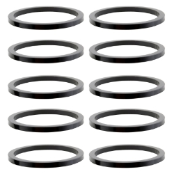 HEAD PART OR8 SPACER ALY 2mmx1in BK Bgof10 