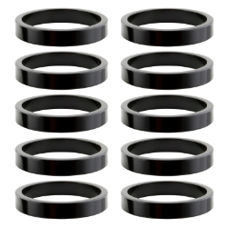 HEAD PART OR8 SPACER ALY 5mmx1in BK BGof10 