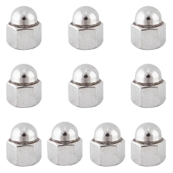 HUB AXLE NUT SUNLT ACORN SS 3/8x26T BGof10 