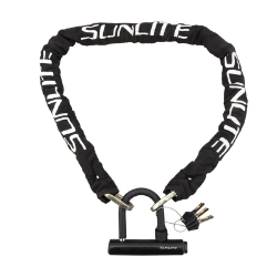 LOCK SUNLT CHAIN 10mmx4f HD w/MINI U-LOCK 