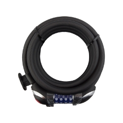 LOCK SUNLT CBL 12mmx6f COM LIGHTSHLD BKwLED 
