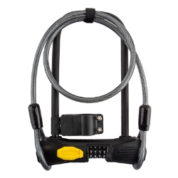 LOCK SUNLT DFNDR D3 U COMBO STD 4.5x9/10mmx4ft CBL BK w/BRKT 