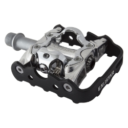 PEDALS EXUSTAR MTB SGL CLPLS PM86 BK/SL SPD 