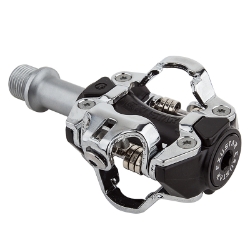 PEDALS EXUSTAR MTB DBL CLPLS PM211 ALY BK/SL SPD 