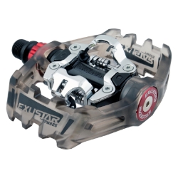 PEDALS EXUSTAR MTB DBL CLPLS PM825 ALY GY/SL SPD 