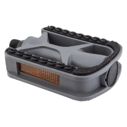 PEDALS SUNLT NON-SLIP GRAY w/RUBBER 1/2 