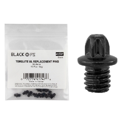 PEDALS BK-OPS TORQLITE UL M4-8 REP PINS BK BGof10 