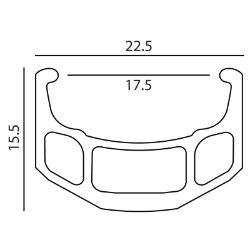 RIM SUNRINGLE 20 406x18 CR18 36 BK/MSW EYE SV 