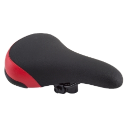 SADDLE BK-OPS SOLE-RIDER BK/RD w/CLAMP 