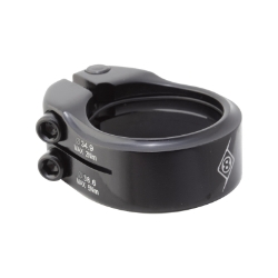 SEATPOST CLAMP OR8 CLAMPDOWN DBL 38.6/34.9 BK 