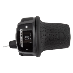 SHIFTER S/A 5sp HB TSC50B TWIST RH w/INNER CABLE 2250mm ROTARY BK/BK 