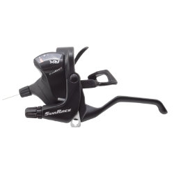 SHIFTER SUNRACE HB STFX33 FLAT BAR TRIGGER/BRAKE 2s LH V BK 