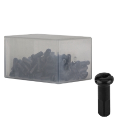 SPOKE NIPPLE DT BRASS 2.0x14mm BK BXof100 