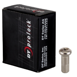 SPOKE NIPPLE DT BRASS 2.0x12mm PROLOCK SL BXof100 