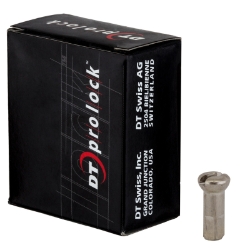 SPOKE NIPPLE DT BRASS 2.0x12mm PROLOCK/PROHEAD SL BXof100 