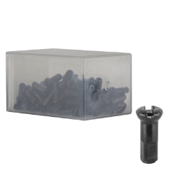 SPOKE NIPPLE DT BRASS 2.0x12mm PROHEAD BK BXof100 