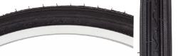 TIRE SUNLT 24x1-3/8 BK/BK RD K40 WIRE 