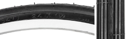 TIRE SUNLT 24x1-1/4 S5/6 BK/BK STREET K23 WIRE 