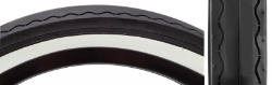 TIRE SUNLT 20x2.125 BK/WH SLICK 841 WIRE 