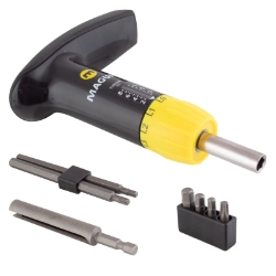 TOOL TORQUE WRENCH MAG PRESET 2-8nm 1in4-5mm/T25 & 4in4-5mm/T25 BK/YL 