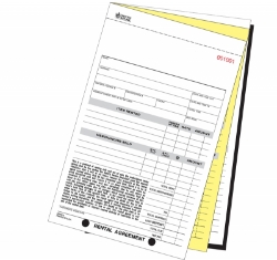 FORM WB RENTAL AGREEMENT PKof250 