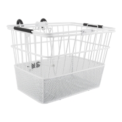 BASKET SUNLT FT WIRE/MESH L/O STD WH w/BRACKET 