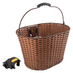 BASKET SUNLT FT RATTAN Q/R STD BRN w/BRACKET 