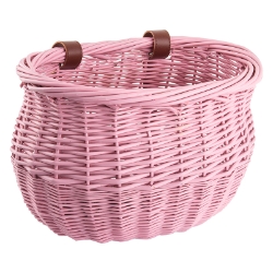 BASKET SUNLT FT WILLOW BUSHEL PNK STRAP-ON 13x8x9 