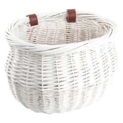 BASKET SUNLT FT WILLOW BUSHEL WHT STRAP-ON 13x8x9 