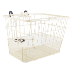 BASKET SUNLT FT WIRE/MESH L/O STD CREAM w/BRACKET 