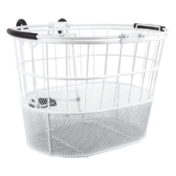 BASKET SUNLT FT WIRE/MESH OVAL L/O STD WH w/BRACKET 