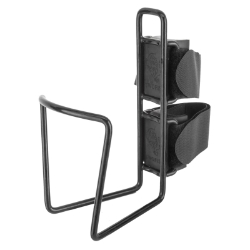BOTTLE CAGE TWO FISH QR f/40oz 3.5inDIA VINYL BK 