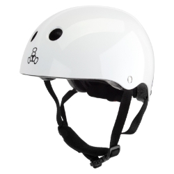 HELMET TRIPLE8 LIL8 DUAL CERT w/EPS XS-SM WH 