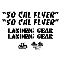 DECAL SE BIKES SET SO CAL FLYER BK 