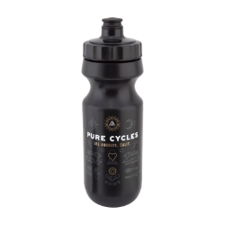 BOTTLE PURE 600cc LOGO BK w/PRESSURE VALVE 